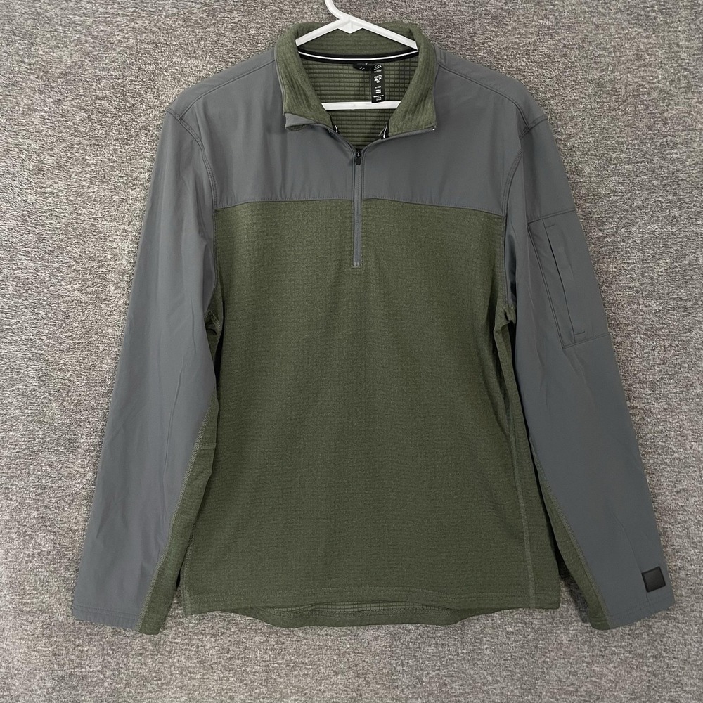 Ten Thousand Tactical Over Zip 1/4 Mens S Waffle Thermal Knit Athletic Green